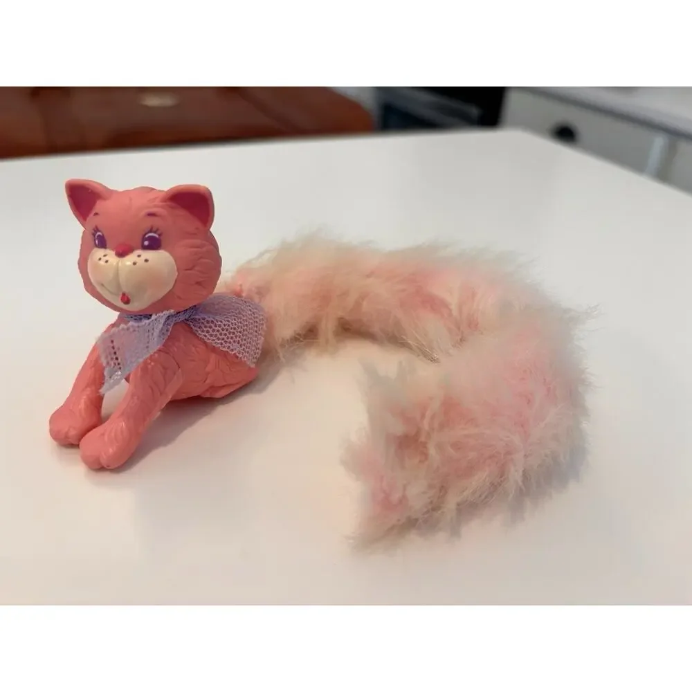 Kenner Furrever Friends Clip 'n Tails Kitty Cat Pink Long Tail